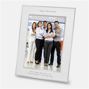 Flat Iron Engraved Silver Business Picture Frame - Vertical 8x10 - 43783-V