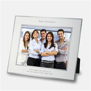 Flat Iron Engraved Silver Business Picture Frame - Horizontal 8x10 - 43783-H