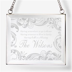 Christmas Blessings Personalized Glass Suncatcher - 43792