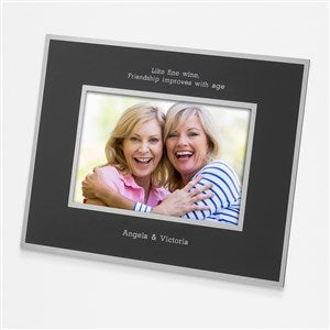 Friends Engraved Flat Iron Black Picture Frame - Horizontal 4x6 - 43801-H