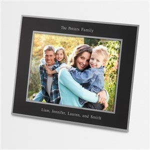 Family Engraved Flat Iron Black Picture Frame - Horizontal 8x10 - 43811-H