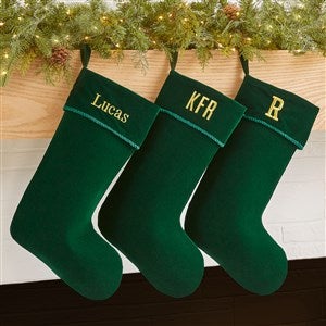 Classic Christmas Personalized Christmas Stockings - Green - 43821-G