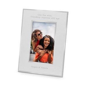 Friends Personalized Flat Iron Silver Picture Frame - Vertical 4x6 - 43825-V