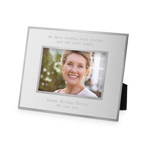 Birthday Personalized Flat Iron Silver Picture Frame - Horizontal 4x6 - 43826-H