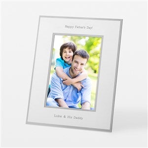 Engraved for Dad Flat Iron Silver Picture Frame - Vertical 5x7 - 43828-V