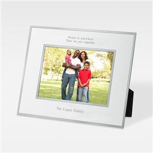 Engraved Family Flat Iron Silver Picture Frame - Horizontal 5x7 - 43829-H