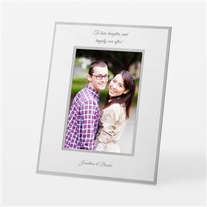 Engraved Engagement Flat Iron Silver Picture Frame - Vertical 5x7 - 43832-V