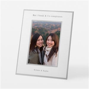 Engraved Kids Flat Iron Silver Picture Frame - Vertical 5x7 - 43833-V