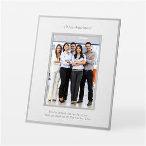 Flat Iron Engraved Silver Business Picture Frame - Vertical 5x7 - 43834-V