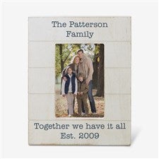 Write Your Own Personalized Shiplap Picture Frame- 4x6 Vertical - 43867-4x6V