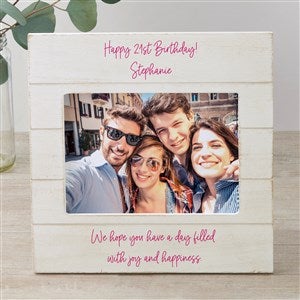 Write Your Own Personalized 5x7 Shiplap Picture Frame - Horizontal - 43867-5x7H