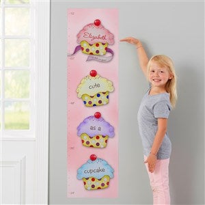 Cute As A Cupcake Personalized Wall Decor Growth Chart - 43876