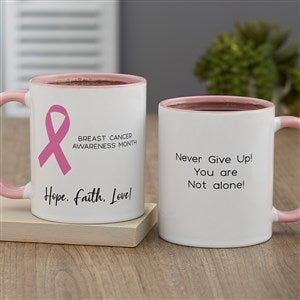 Choose Your Awareness Ribbon Personalized Coffee Mug 11 oz.- Pink - 43921-P