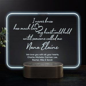 Grandparents Love Personalized Light Up LED Glass Keepsake - 43943