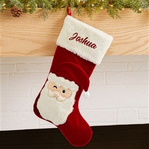 Classic Wintertime Santa Personalized Christmas Stocking - 43947-S