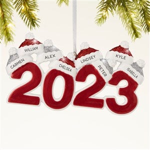 2023 Personalized Family Christmas Ornament - 8 Names - 43983-8