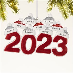 2023 Personalized Family Christmas Ornament - 9 Names - 43983-9