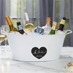 Drawn Together By Love Personalized Party Tub-White - 43999