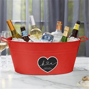 Drawn Together By Love Personalized Party Tub-Red - 43999-R