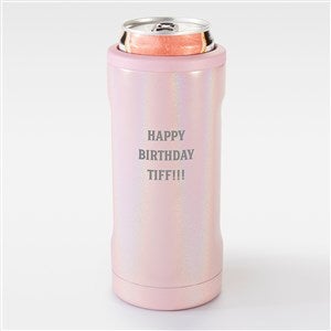 Custom Brumate Birthday Insulated Slim Can Cooler - Pink - 44000-P