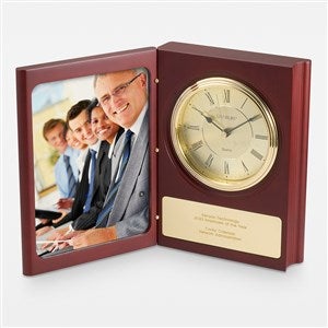 Engraved Professional Large Book Clock & Frame - 44018