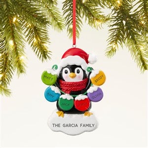 Penguin Family Personalized Ornament- 6 Names - 44067-6