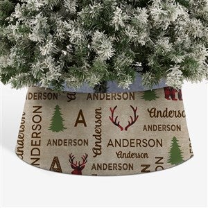 Cozy Cabin Personalized Tree Collar - 44074