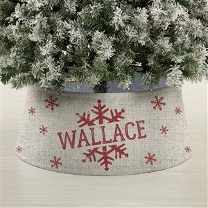 Stamped Snowflake Personalized Tree Collar - 44075