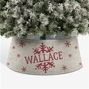 Stamped Snowflake Personalized Tree Collar - 44075