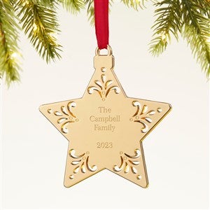 Write Your Own Engraved Gold Star Ornament - 44083