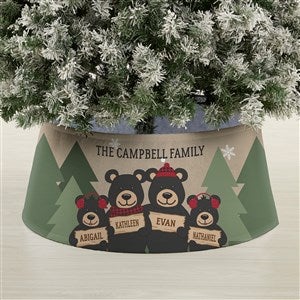 Holiday Bear Family Personalized Christmas Tree Collar - 44100