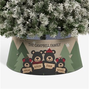 Holiday Bear Family Personalized Christmas Tree Collar - 44100