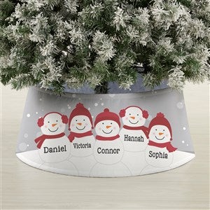 Snowman Family Character Personalized Christmas Tree Collar - 44102