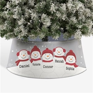 Snowman Family Character Personalized Christmas Tree Collar - 44102