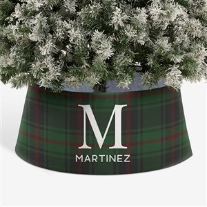 Christmas Plaid Personalized Christmas Tree Collar - 44107