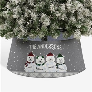 Polar Bear Family Personalized Christmas Tree Collar - 44109