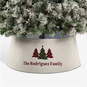 Plaid  Prints Personalized Christmas Tree Collar - 44110