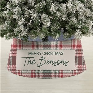 Fresh Plaid Personalized Christmas Tree Collar - 44117