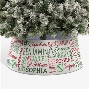 Holiday Repeating Name Personalized Christmas Tree Collar - 44120