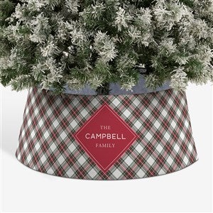 Classic Holiday Plaid Personalized Christmas Tree Collar - 44121