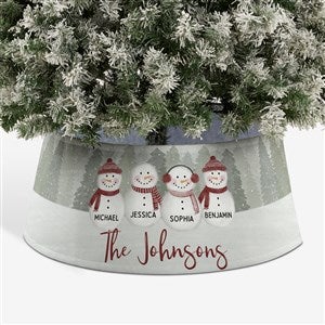 Watercolor Snowman Personalized Christmas Tree Collar - 44122