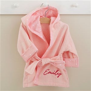 Embroidered Baby Bath Robe - Pink - 44135-P