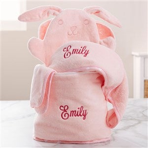 Embroidered 4-Piece Baby Bath Set - Pink - 44139-P