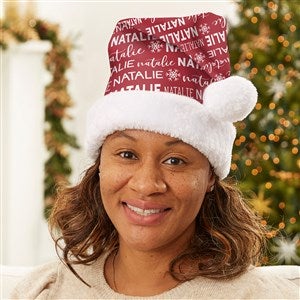 Snowflake Family Personalized Adult Santa Hat - 44140-A