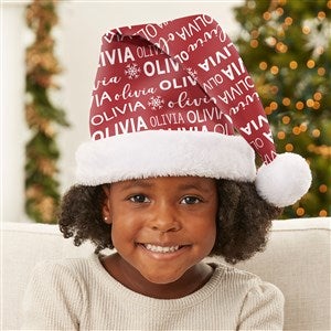 Snowflake Family Personalized Santa Hat - Kids - 44140-Y