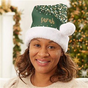 Sparkling Name Personalized Adult Santa Hat - 44142-A