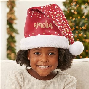 Sparkling Name Personalized Kids Santa Hat - 44142-Y