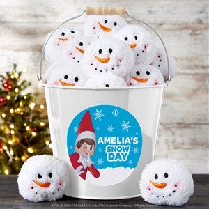 The Elf on the Shelf Personalized Metal Snowball Bucket - White - 44161-L