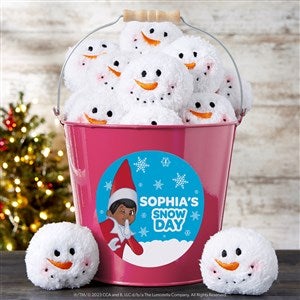 The Elf on the Shelf Personalized Metal Snowball Bucket - Pink - 44161-PL