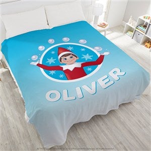 The Elf on the Shelf® Snowball Personalized 90x90 Plush Queen Fleece Blanket - 44162-QU